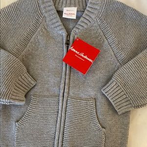 NWT Hanna Andersson gray zip-up cardigan 3T